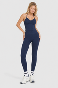 Women’s Seamless Activewear Set – Sports Bra & High Waisted Gym Leggings Co-Ord | Navy, Grey & Black | Sizes S-XL