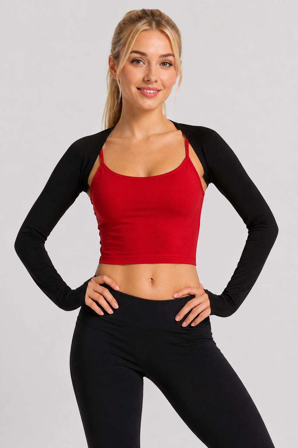 Girls Dance Warm Up Sleeves | Ballet & Gymnastics Arm Warmers | Black | One Size