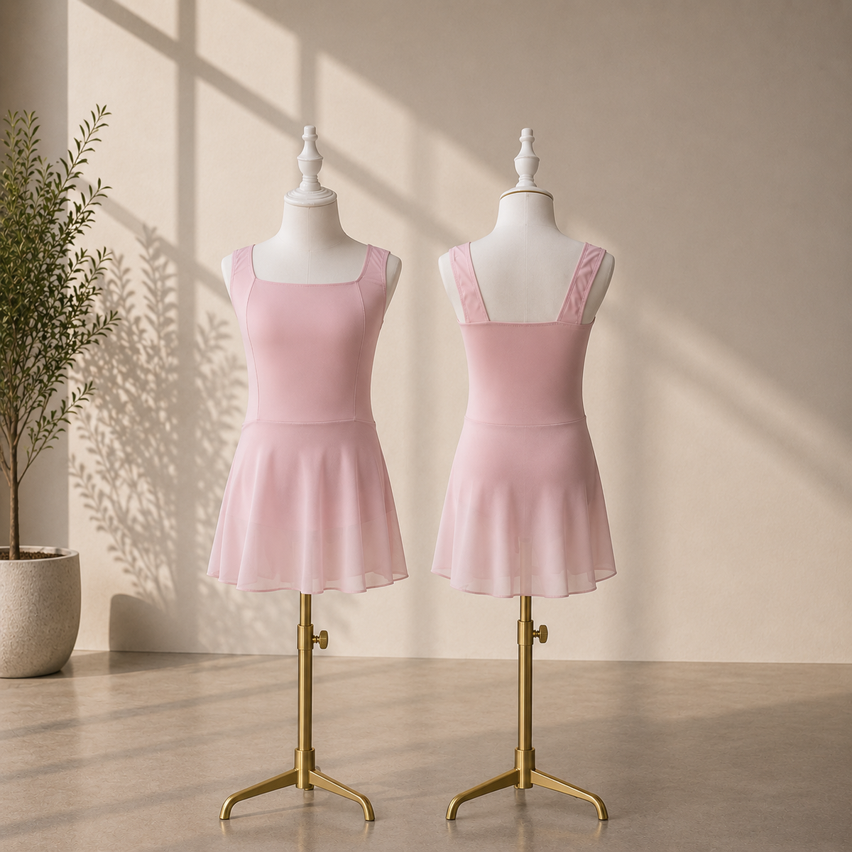 Girls Ballet Dress with Attached Skirt – Kids Dance Leotard for Ballet Classes & Performances | 4–16 Years
