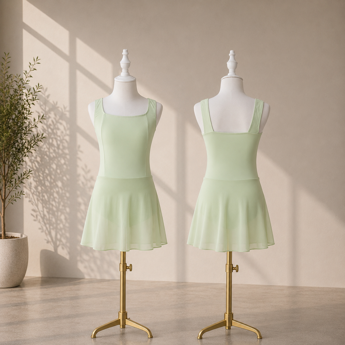 Girls Ballet Dress with Attached Skirt – Kids Dance Leotard for Ballet Classes & Performances | 4–16 Years