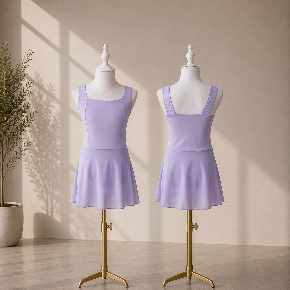 Girls Ballet Dress with Attached Skirt – Kids Dance Leotard for Ballet Classes & Performances | 4–16 Years