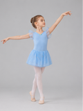 Girls Sparkle Ballet Dress with Tutu Skirt | Children’s Dance Leotard Dress | 3-13 Years | Blue