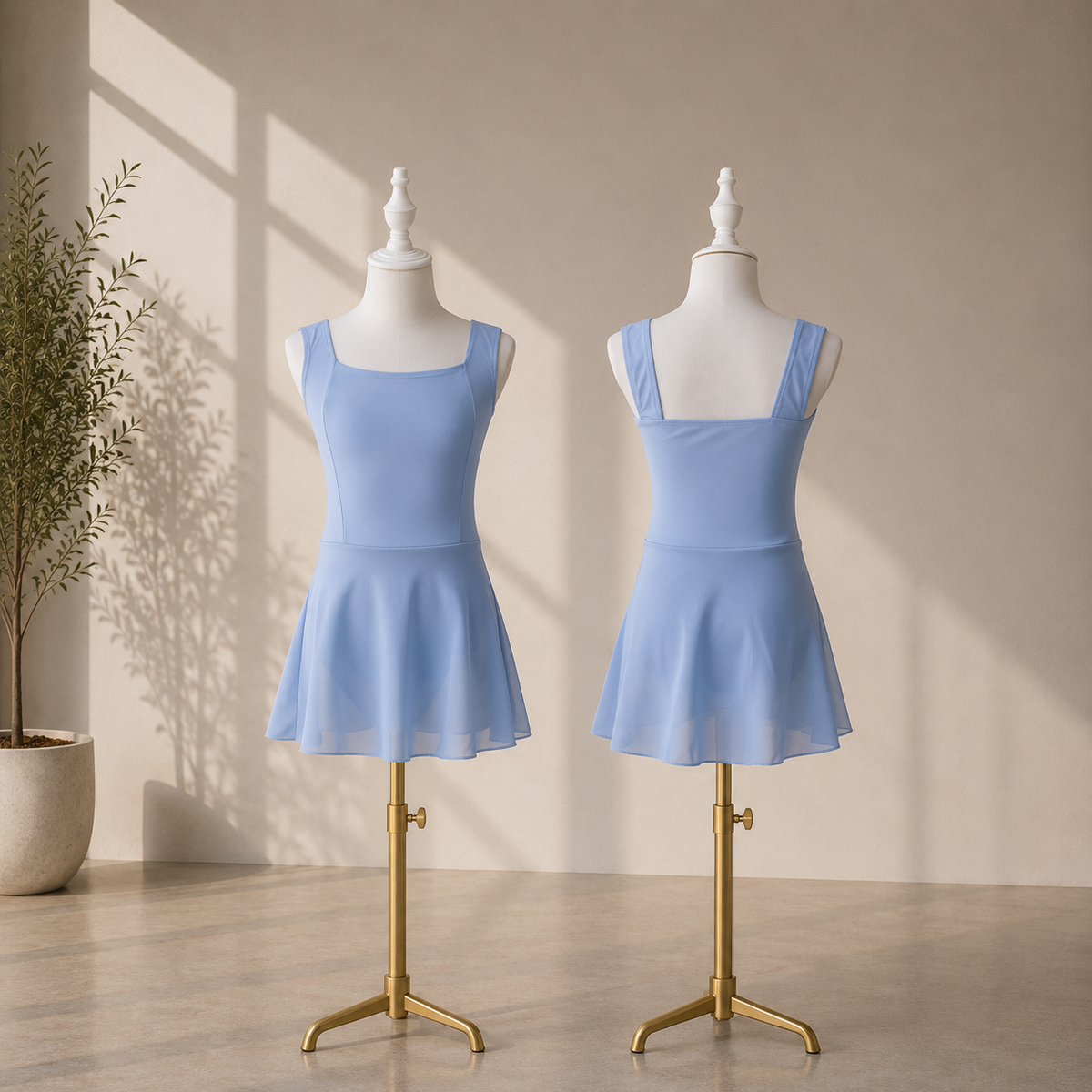 Girls Ballet Dress with Attached Skirt – Kids Dance Leotard for Ballet Classes & Performances | 4–16 Years