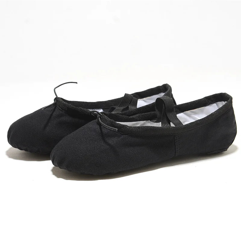 Girls Canvas Split Sole Ballet Shoes | Soft Dance Slippers for Ballet, Gymnastics & Dance Classes | EU 22-37