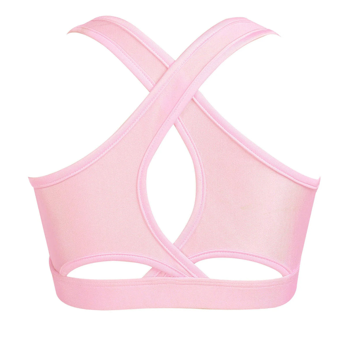Girls Sports Crop Top | Supportive Activewear Bra for Dance, Gymnastics, Gym & Cheer | Pink, Purple, Blue, White & Black | Ages 4-16 Years