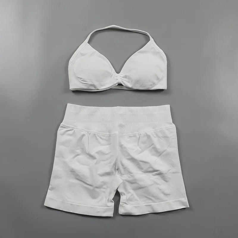 Women’s Activewear Shorts & Sports Bra Set | High Waisted Gym Co-Ord for Fitness, Running, Yoga & Pilates | XS-L