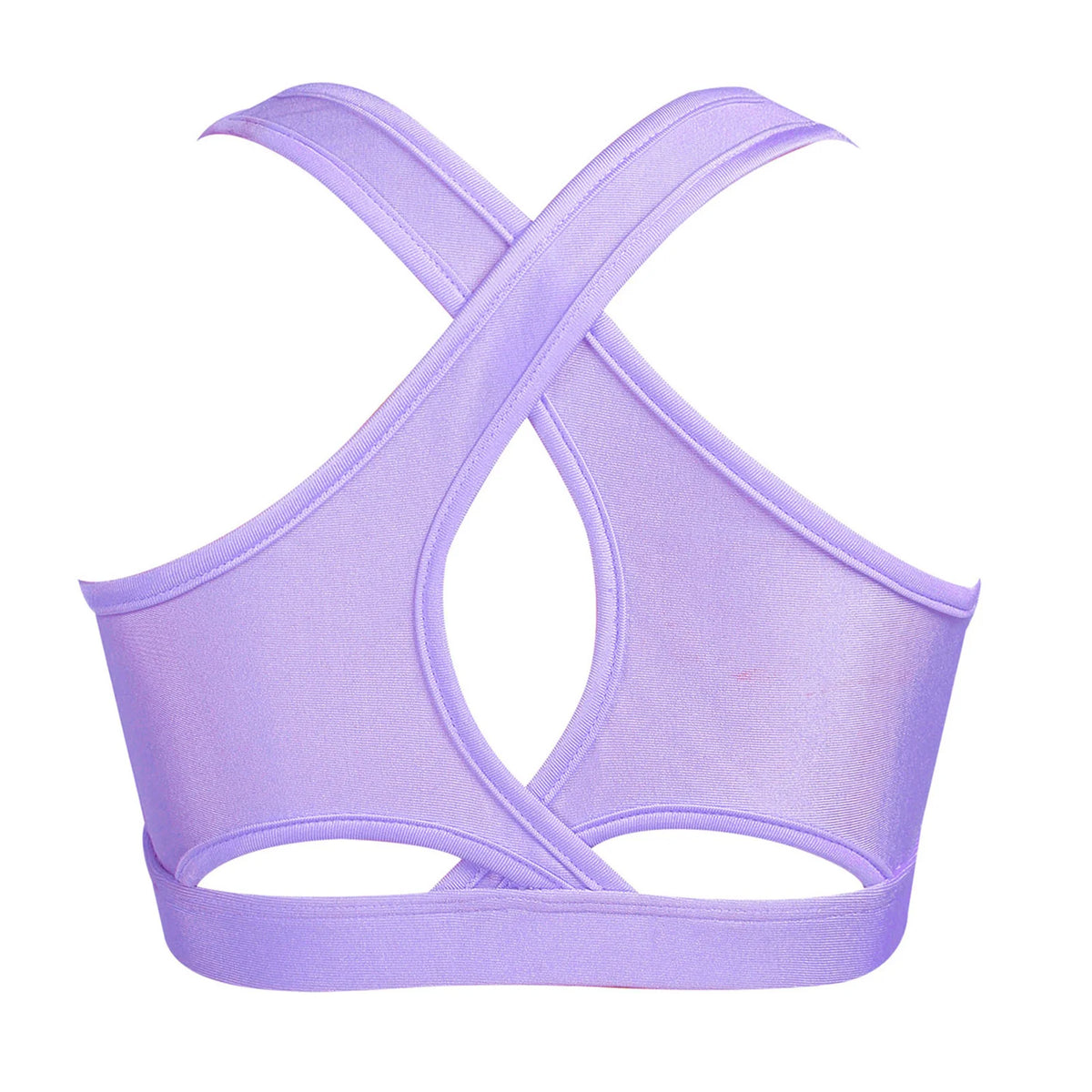 Girls Sports Crop Top | Supportive Activewear Bra for Dance, Gymnastics, Gym & Cheer | Pink, Purple, Blue, White & Black | Ages 4-16 Years
