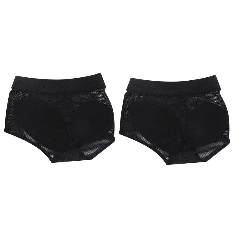 Dance Turning Pads | Half Sole Foot Undies for Contemporary, Lyrical & Modern Dance | Tan & Black | Sizes S-L