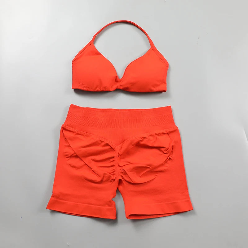 Women’s Activewear Shorts & Sports Bra Set | High Waisted Gym Co-Ord for Fitness, Running, Yoga & Pilates | XS-L