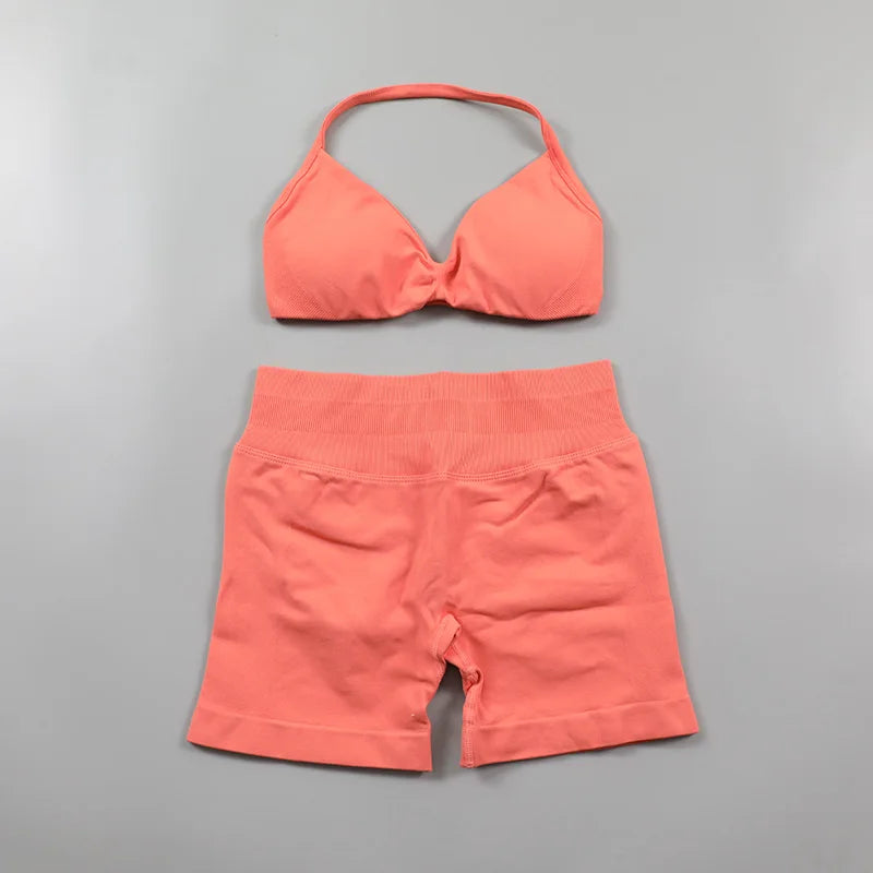 Women’s Activewear Shorts & Sports Bra Set | High Waisted Gym Co-Ord for Fitness, Running, Yoga & Pilates | XS-L