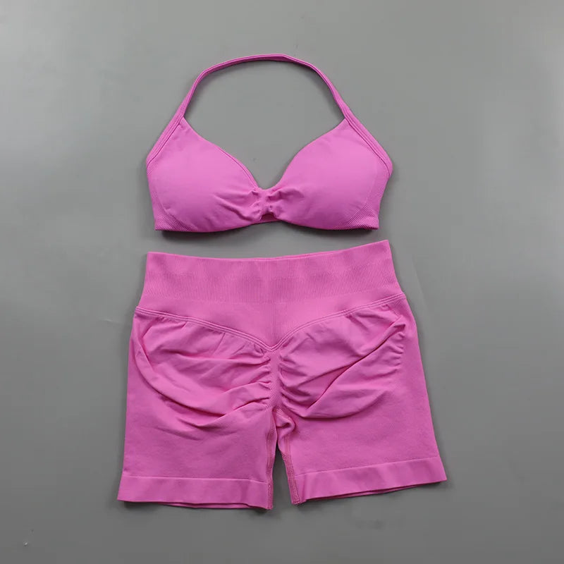 Women’s Activewear Shorts & Sports Bra Set | High Waisted Gym Co-Ord for Fitness, Running, Yoga & Pilates | XS-L