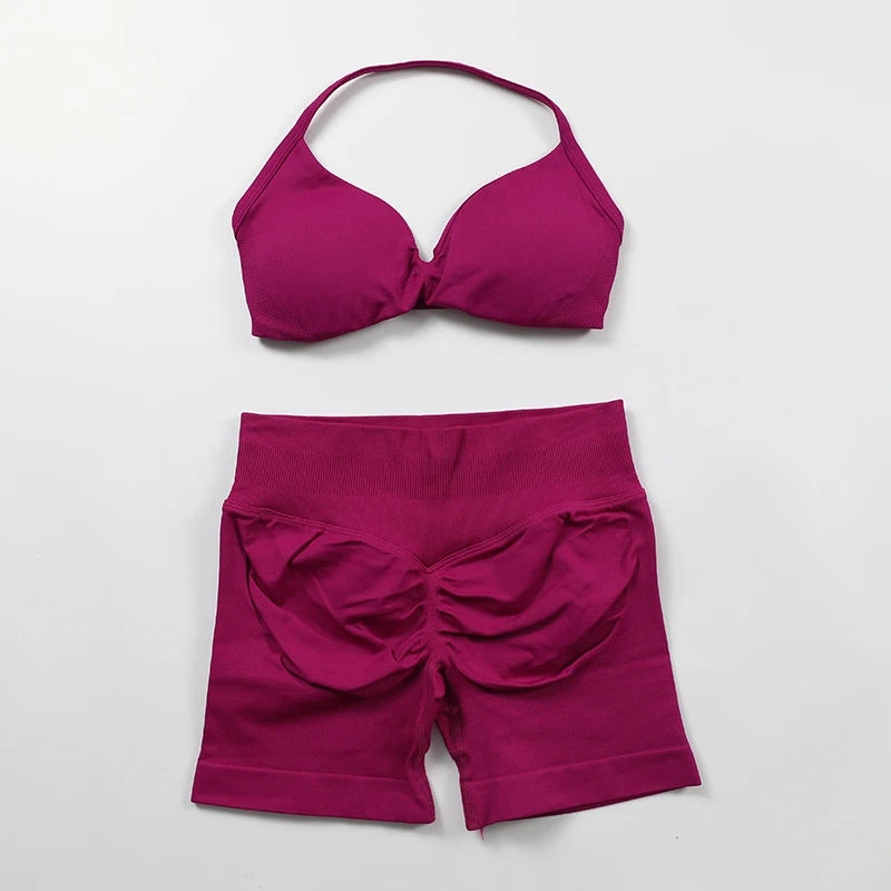 Women’s Activewear Shorts & Sports Bra Set | High Waisted Gym Co-Ord for Fitness, Running, Yoga & Pilates | XS-L