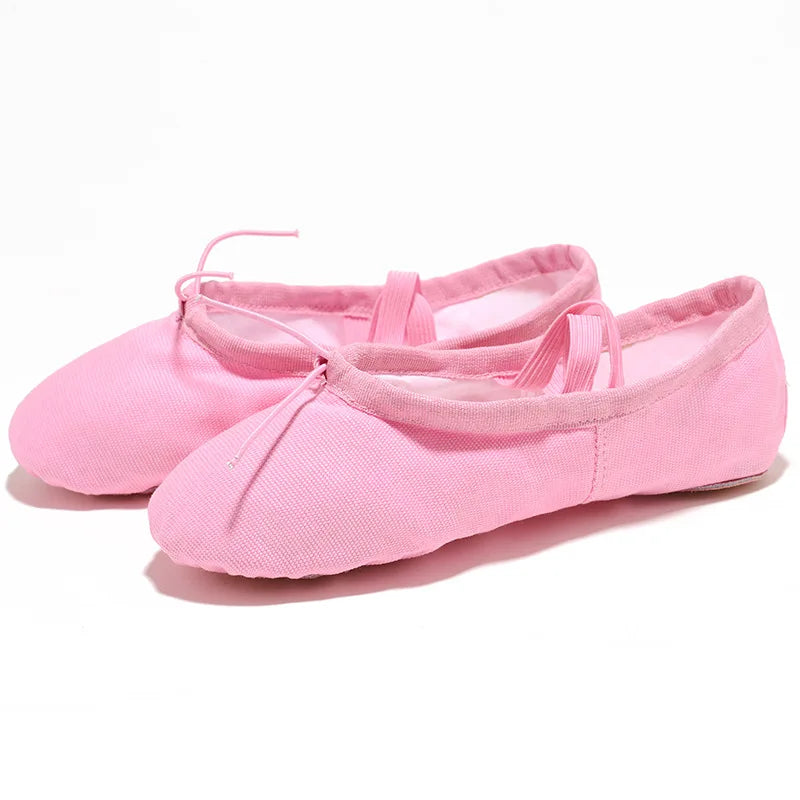 Girls Canvas Split Sole Ballet Shoes | Soft Dance Slippers for Ballet, Gymnastics & Dance Classes | EU 22-37