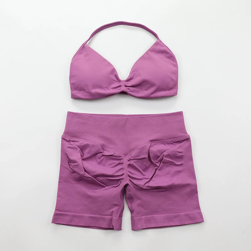 Women’s Activewear Shorts & Sports Bra Set | High Waisted Gym Co-Ord for Fitness, Running, Yoga & Pilates | XS-L