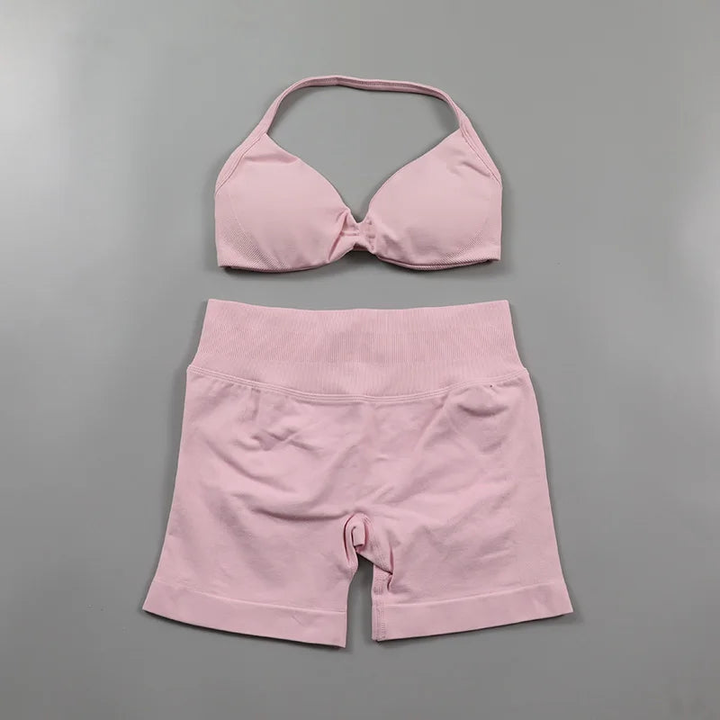 Women’s Activewear Shorts & Sports Bra Set | High Waisted Gym Co-Ord for Fitness, Running, Yoga & Pilates | XS-L