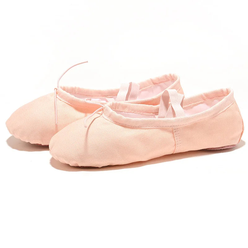 Girls Canvas Split Sole Ballet Shoes | Soft Dance Slippers for Ballet, Gymnastics & Dance Classes | EU 22-37