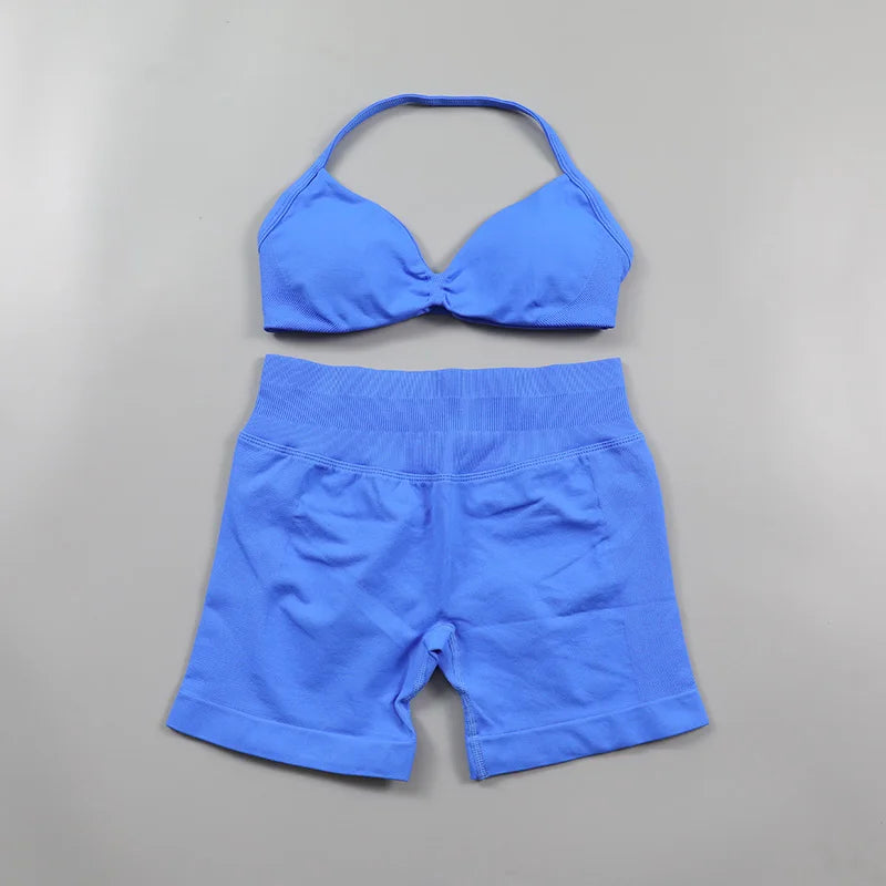 Women’s Activewear Shorts & Sports Bra Set | High Waisted Gym Co-Ord for Fitness, Running, Yoga & Pilates | XS-L