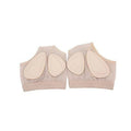 Dance Turning Pads | Half Sole Foot Undies for Contemporary, Lyrical & Modern Dance | Tan & Black | Sizes S-L