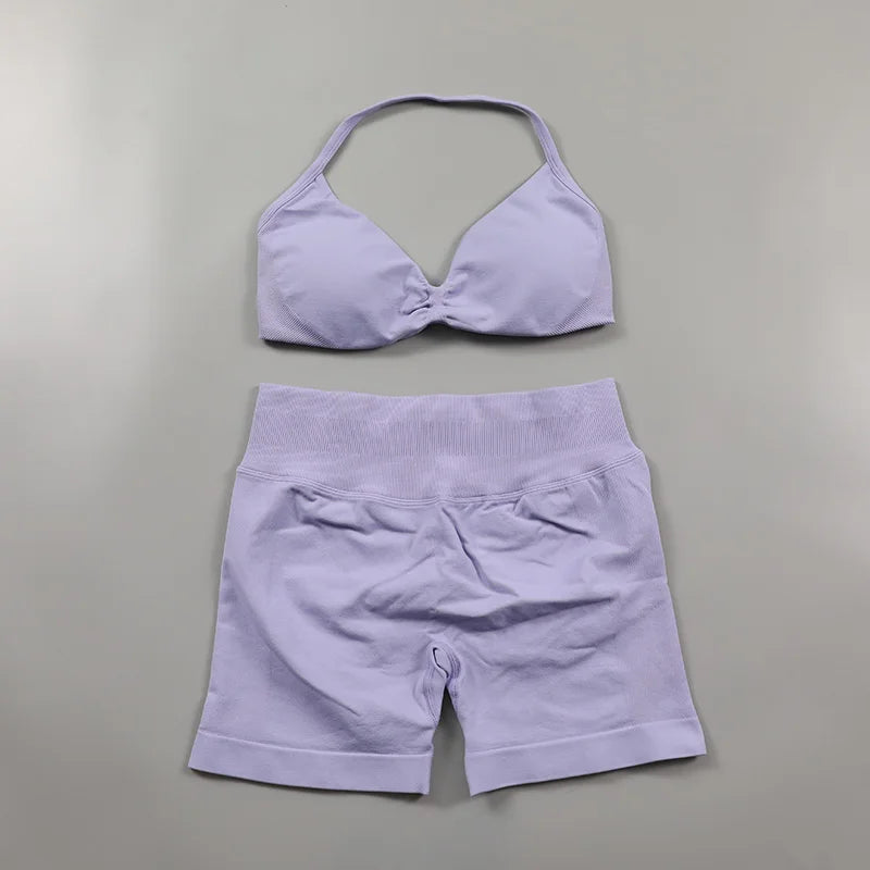 Women’s Activewear Shorts & Sports Bra Set | High Waisted Gym Co-Ord for Fitness, Running, Yoga & Pilates | XS-L