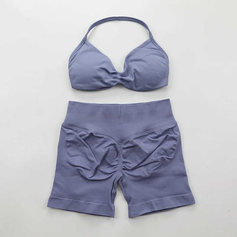 Women’s Activewear Shorts & Sports Bra Set | High Waisted Gym Co-Ord for Fitness, Running, Yoga & Pilates | XS-L