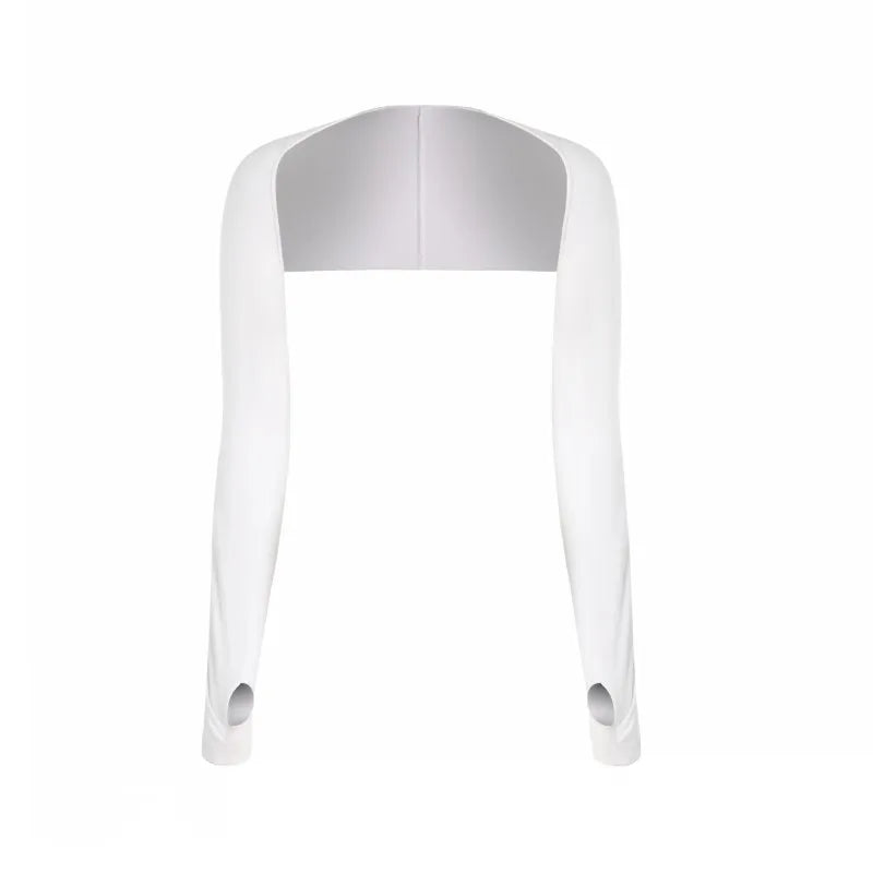 Girls Dance Warm Up Sleeves | Ballet & Gymnastics Arm Warmers | White | One Size