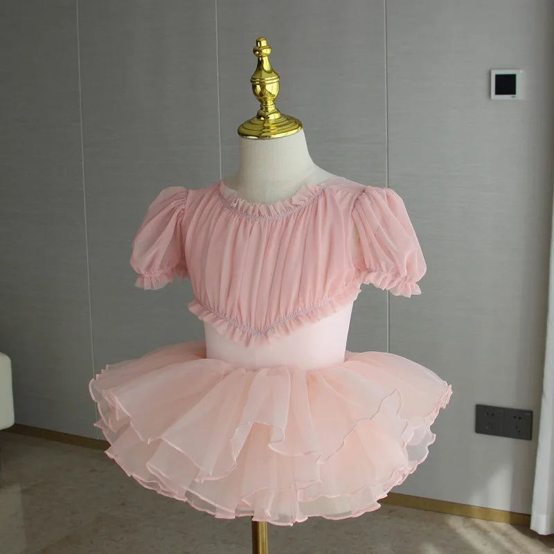 Girls Pink Ruffled Ballet Leotard & Tutu Dancewear – Kids Ballet & Dance Outfits | 4–14 Years