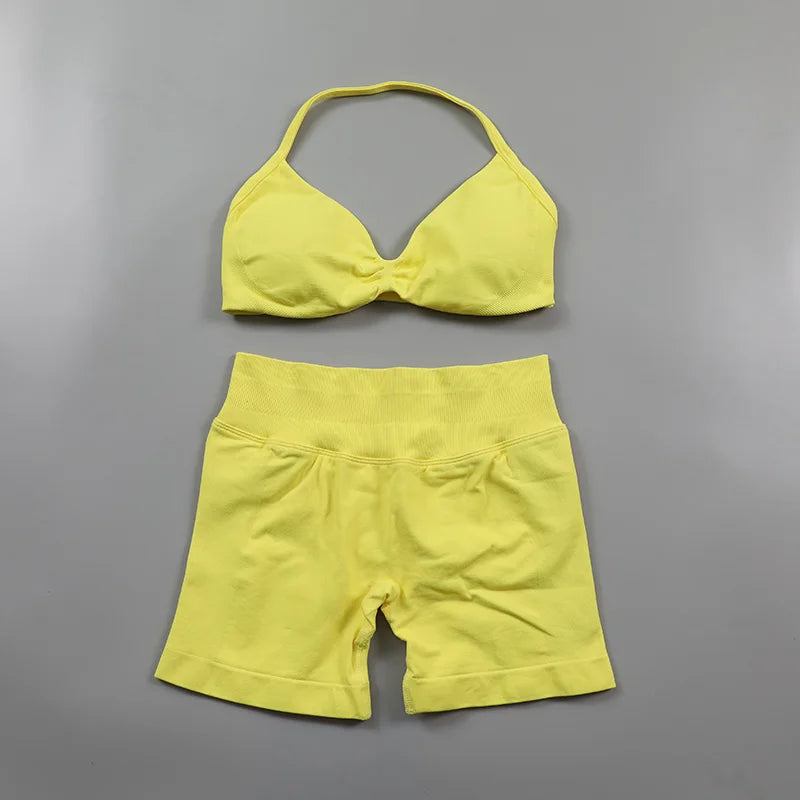 Women’s Activewear Shorts & Sports Bra Set | High Waisted Gym Co-Ord for Fitness, Running, Yoga & Pilates | XS-L