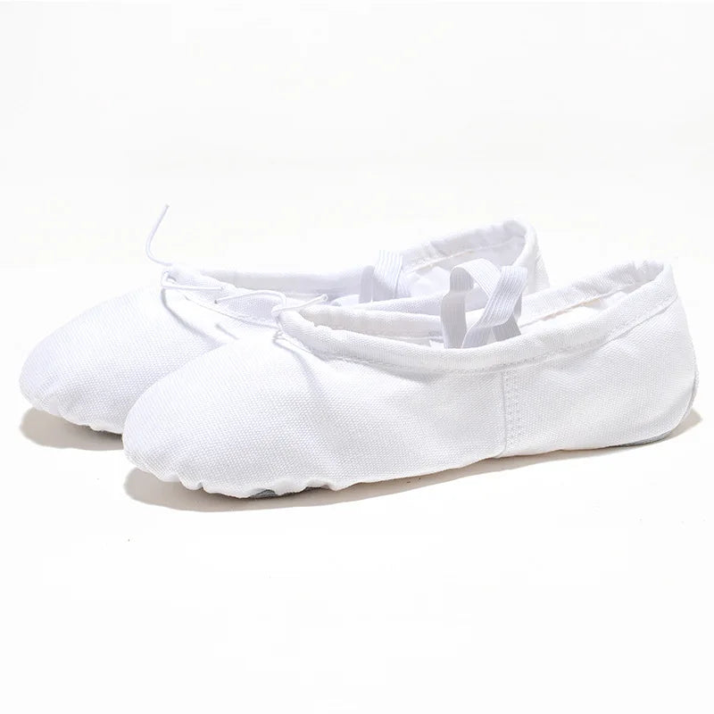 Girls Canvas Split Sole Ballet Shoes | Soft Dance Slippers for Ballet, Gymnastics & Dance Classes | EU 22-37
